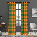 Irish Themed Plaid Pattern Print Curtain