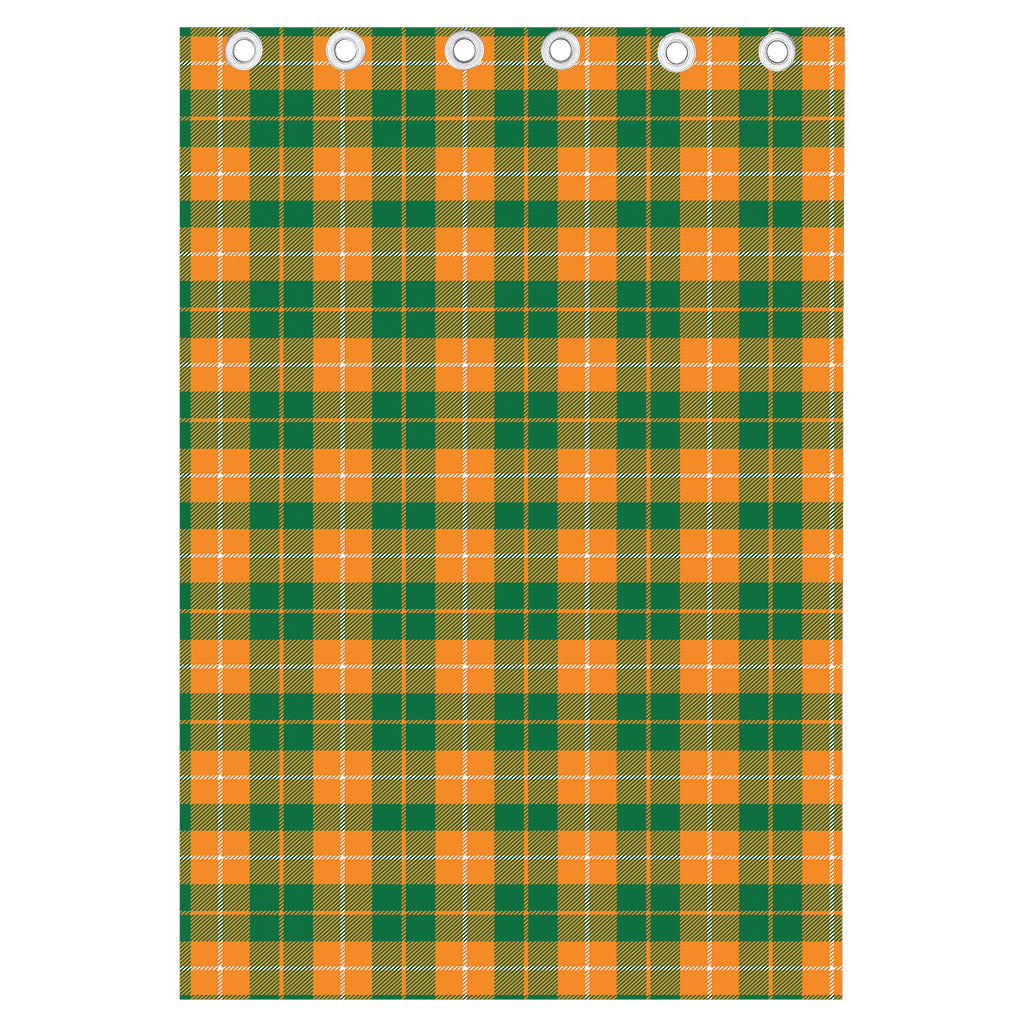 Irish Themed Plaid Pattern Print Curtain