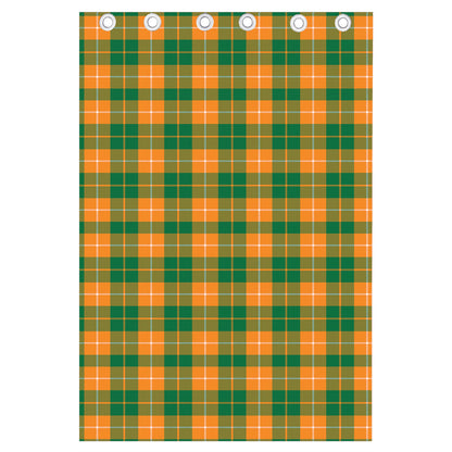 Irish Themed Plaid Pattern Print Curtain