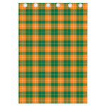 Irish Themed Plaid Pattern Print Curtain