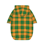 Irish Themed Plaid Pattern Print Dog Zip Up Hoodie