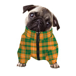 Irish Themed Plaid Pattern Print Dog Zip Up Jacket