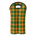 Irish Themed Plaid Pattern Print Double Neoprene Wine Tote