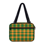 Irish Themed Plaid Pattern Print Double Strap Bible Bag