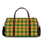 Irish Themed Plaid Pattern Print Duffle Bag