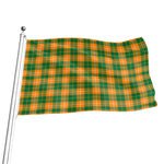 Irish Themed Plaid Pattern Print Flag