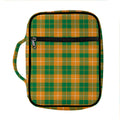 Irish Themed Plaid Pattern Print Front Pocket Bible Bag
