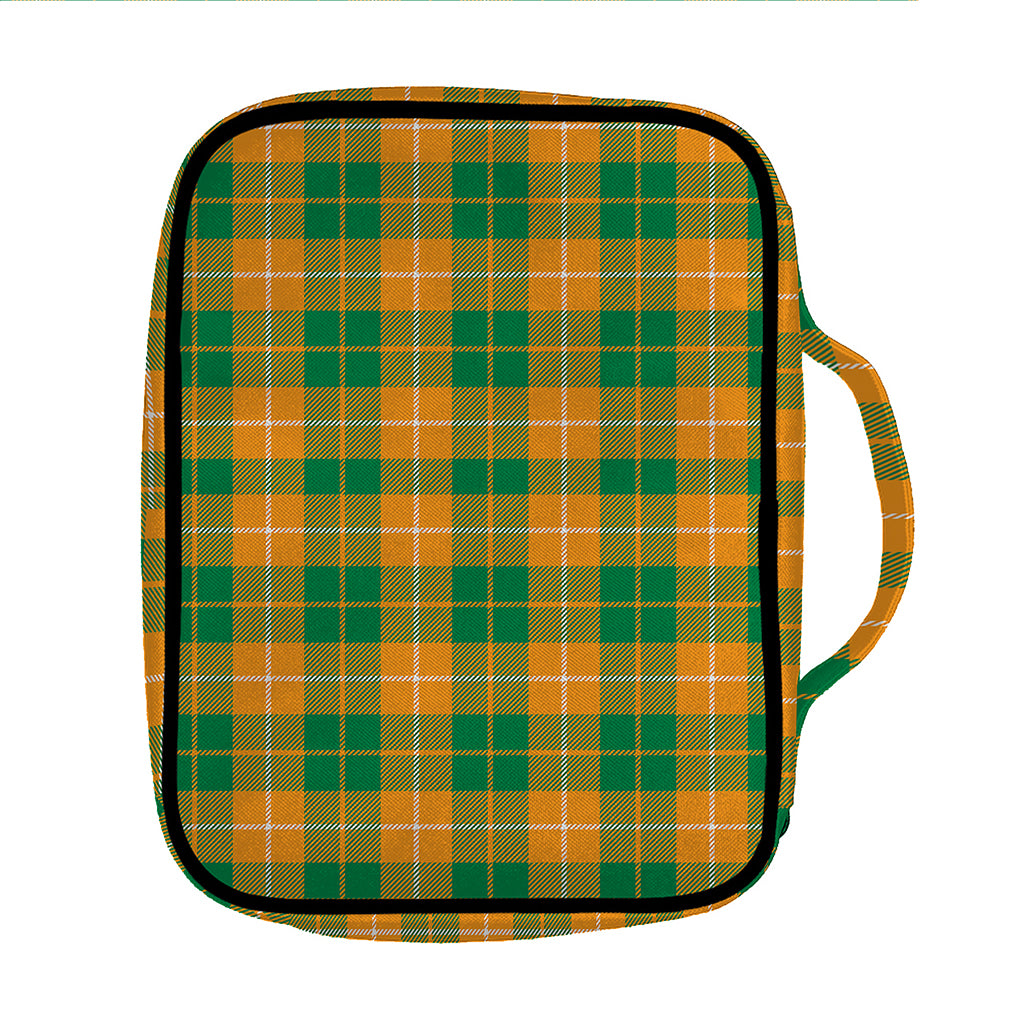 Irish Themed Plaid Pattern Print Front Pocket Bible Bag