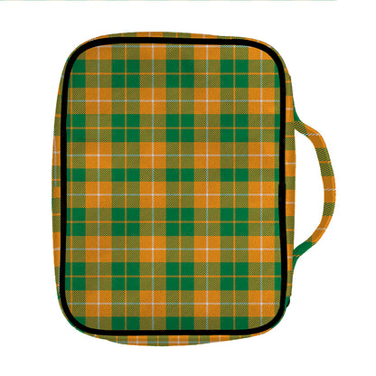 Irish Themed Plaid Pattern Print Front Pocket Bible Bag