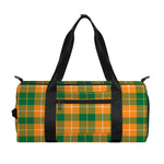 Irish Themed Plaid Pattern Print Gym Bag