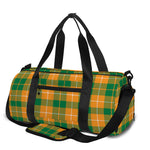 Irish Themed Plaid Pattern Print Gym Bag