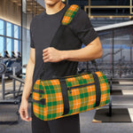 Irish Themed Plaid Pattern Print Gym Bag