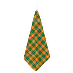 Irish Themed Plaid Pattern Print Hand Towel