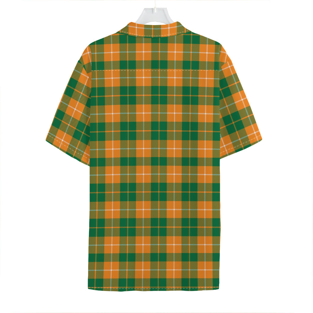 Irish Themed Plaid Pattern Print Hawaiian Shirt