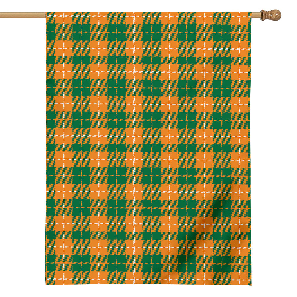 Irish Themed Plaid Pattern Print House Flag