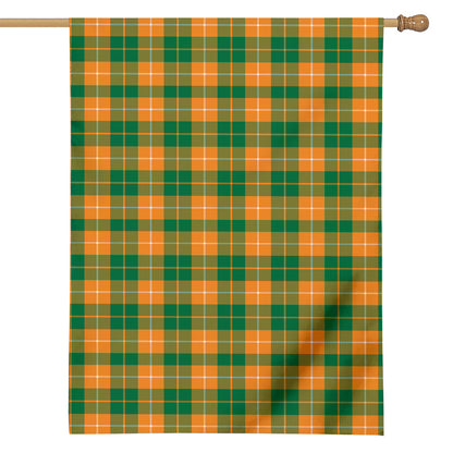 Irish Themed Plaid Pattern Print House Flag