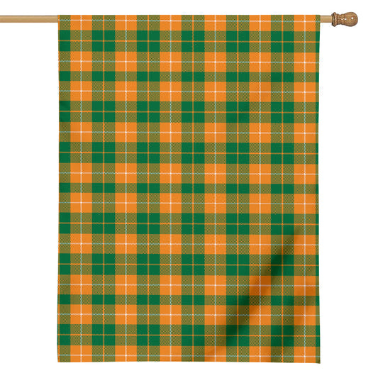 Irish Themed Plaid Pattern Print House Flag