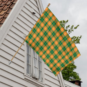 Irish Themed Plaid Pattern Print House Flag