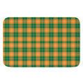 Irish Themed Plaid Pattern Print Indoor Door Mat
