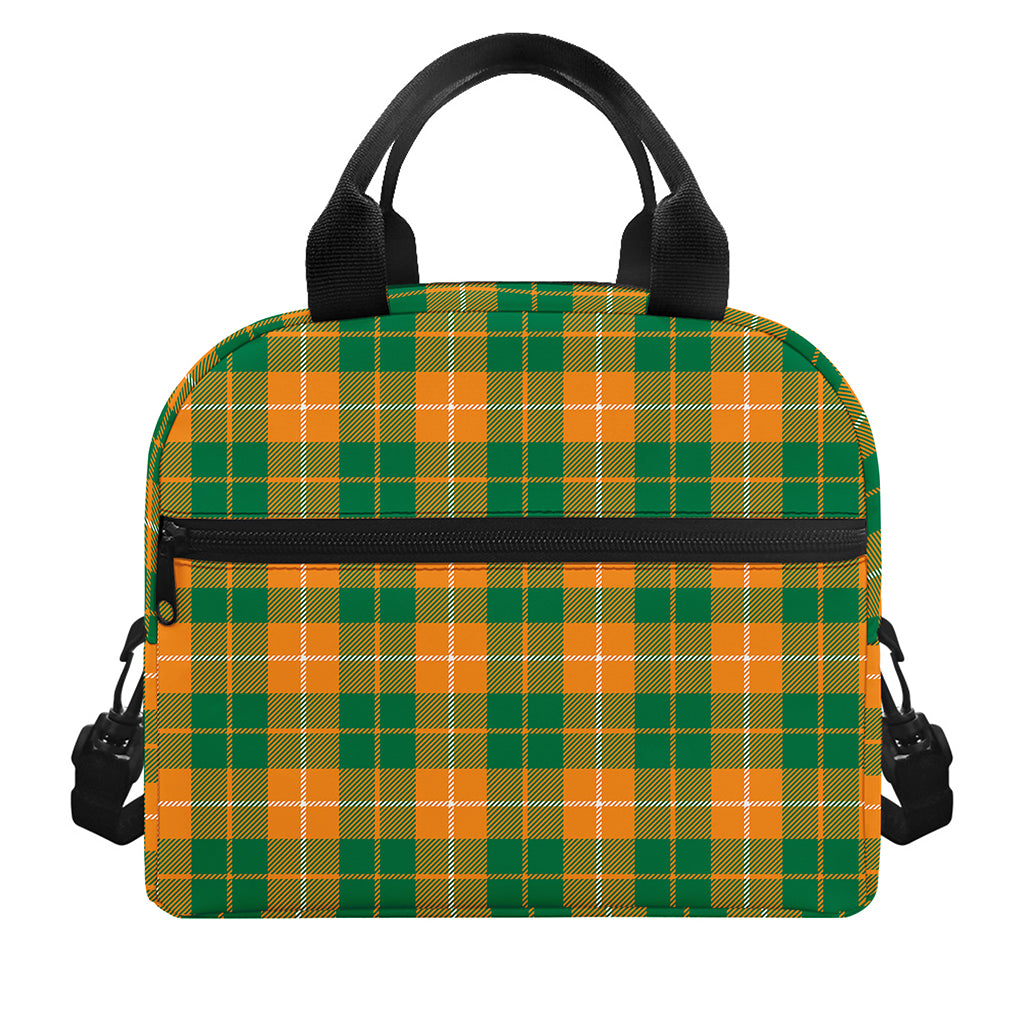 Irish Themed Plaid Pattern Print Insulated Lunch Bag