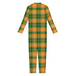 Irish Themed Plaid Pattern Print Jumpsuit