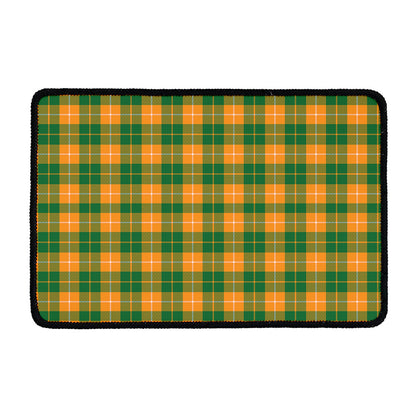 Irish Themed Plaid Pattern Print Kitchen Mat