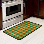 Irish Themed Plaid Pattern Print Kitchen Mat