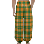Irish Themed Plaid Pattern Print Lantern Pants