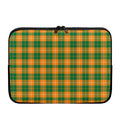 Irish Themed Plaid Pattern Print Laptop Sleeve