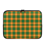 Irish Themed Plaid Pattern Print Laptop Sleeve