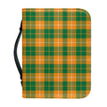 Irish Themed Plaid Pattern Print Leather Bible Cover