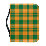 Irish Themed Plaid Pattern Print Leather Bible Cover