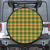 Irish Themed Plaid Pattern Print Leather Spare Tire Cover