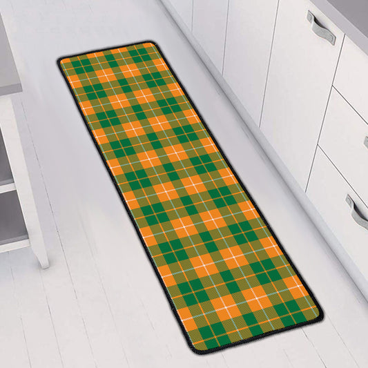 Irish Themed Plaid Pattern Print Long Kitchen Mat