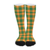 Irish Themed Plaid Pattern Print Long Socks