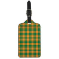 Irish Themed Plaid Pattern Print Luggage Tag