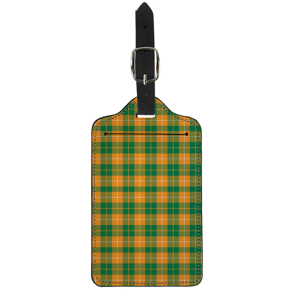 Irish Themed Plaid Pattern Print Luggage Tag