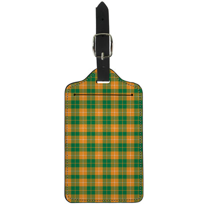 Irish Themed Plaid Pattern Print Luggage Tag