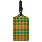 Irish Themed Plaid Pattern Print Luggage Tag