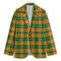 Irish Themed Plaid Pattern Print Men's Blazer