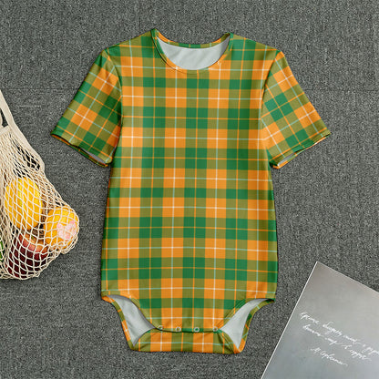 Irish Themed Plaid Pattern Print Men's Bodysuit