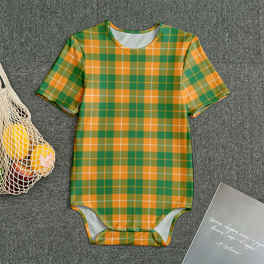 Irish Themed Plaid Pattern Print Men's Bodysuit