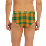 Irish Themed Plaid Pattern Print Men's Briefs