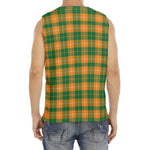 Irish Themed Plaid Pattern Print Men's Fitness Tank Top
