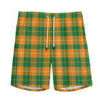 Irish Themed Plaid Pattern Print Men's Sports Shorts