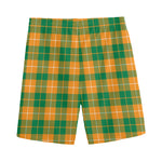 Irish Themed Plaid Pattern Print Men's Sports Shorts