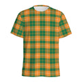 Irish Themed Plaid Pattern Print Men's Athletic T-Shirt
