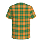 Irish Themed Plaid Pattern Print Men's Sports T-Shirt