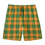Irish Themed Plaid Pattern Print Men's Swim Trunks