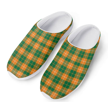 Irish Themed Plaid Pattern Print Mesh Casual Shoes